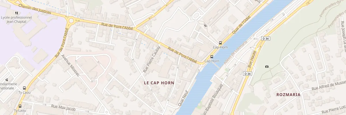 Plan du 24 Rue de Pont-L’Abbé à Quimper