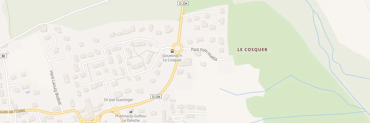 Plan du 24 Rte de Quimper à Gouesnach