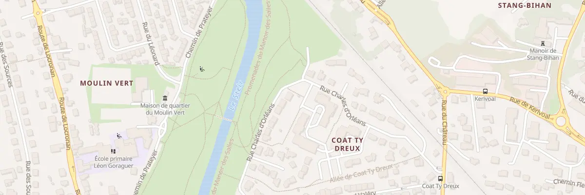 Plan du 12 Rue Charles d’Orleans à Quimper
