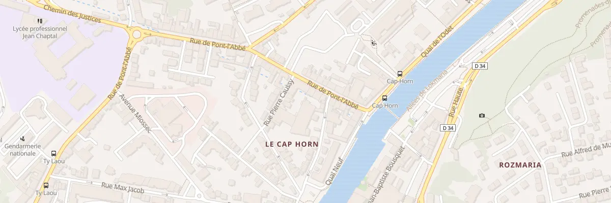 Plan du 28 Rue de Pont-L’Abbé à Quimper