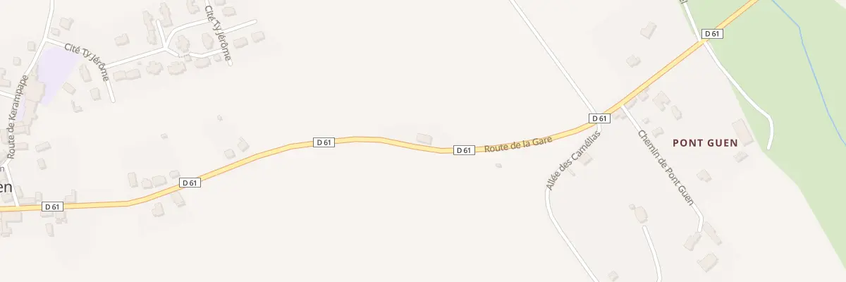 Plan du 17 Rte de la Gare à Quéménéven