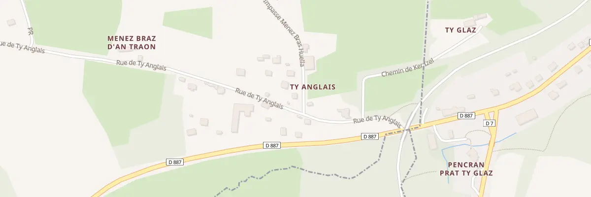 Plan du 2 Rue de Ty Anglais à Dinéault