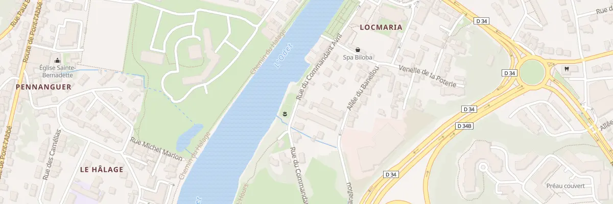 Plan du 17 Rue du Commandant Avril à Quimper