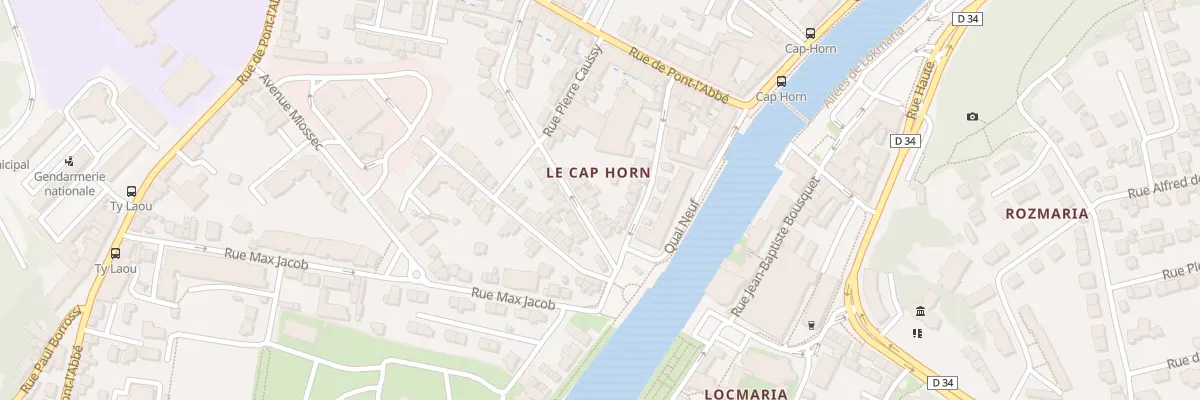 Plan du 25 Rue Auguste Goy à Quimper
