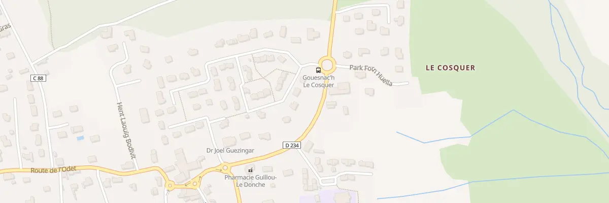 Plan du 33 Ham du Cosquer à Gouesnach