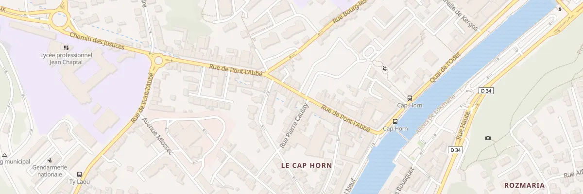 Plan du 36 Rue de Pont-L’Abbé à Quimper