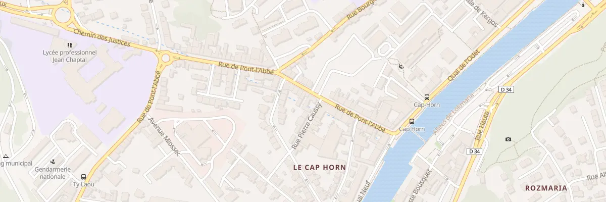 Plan du 34 Rue de Pont-L’Abbé à Quimper