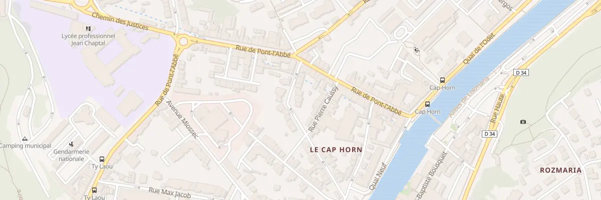 Plan du 9B Rue Auguste Goy à Quimper