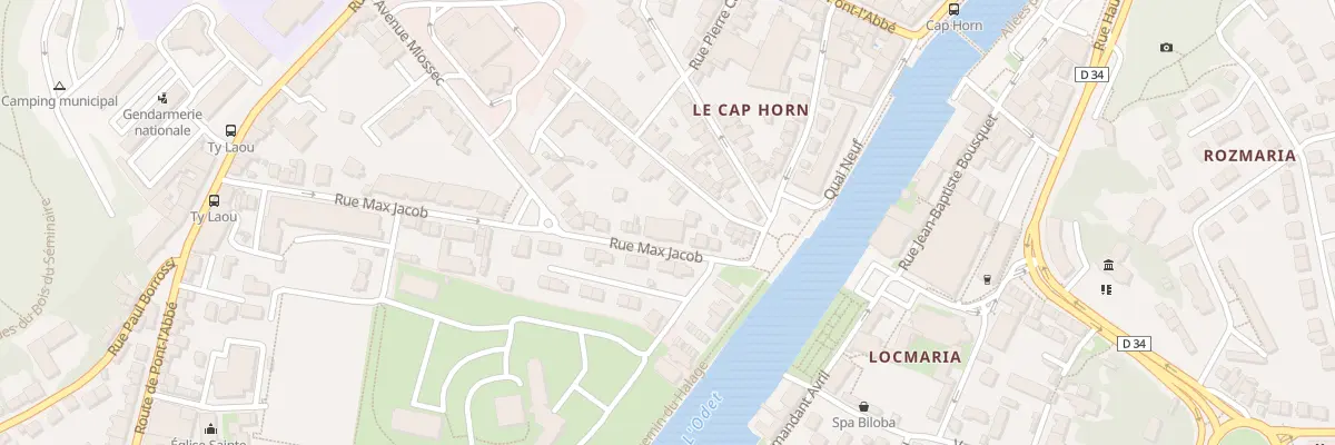 Plan du 15 Rue Max Jacob à Quimper