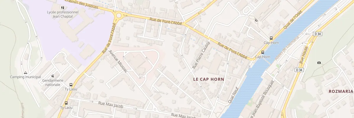 Plan du 16 Rue Auguste Goy à Quimper