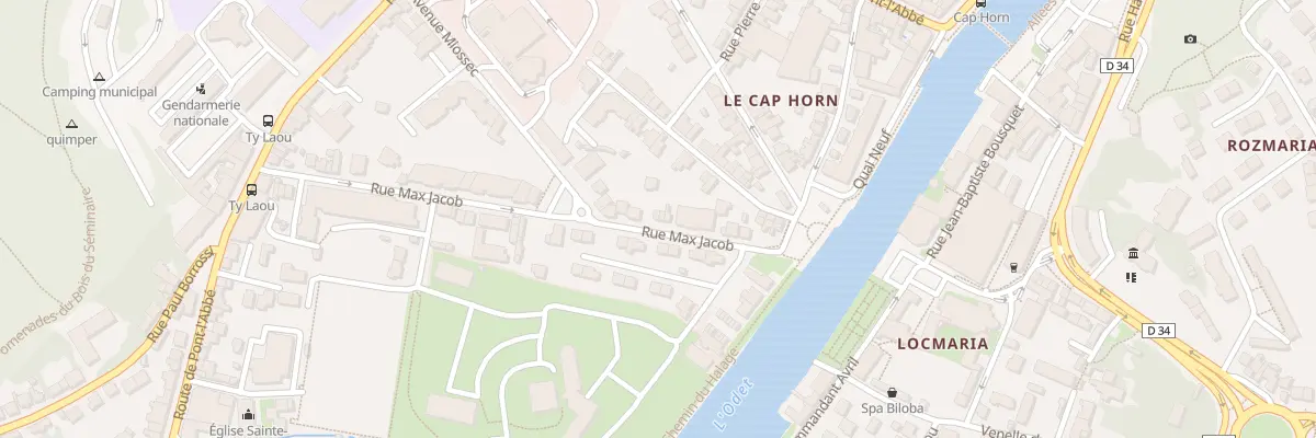 Plan du 21 Rue Max Jacob à Quimper