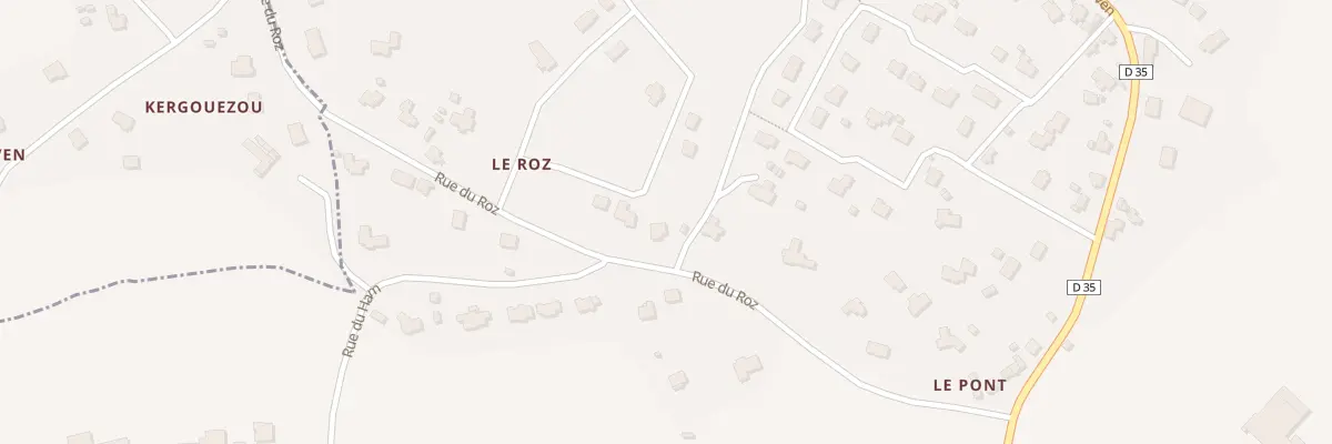 Plan du 2 Rue du Roz à Plouzévédé