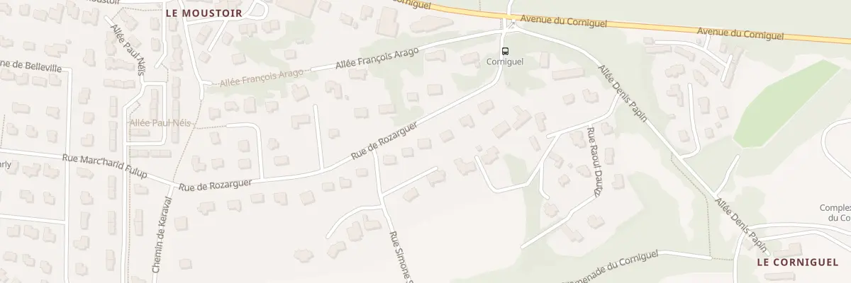 Plan du 12 Rue de Rozarguer à Quimper
