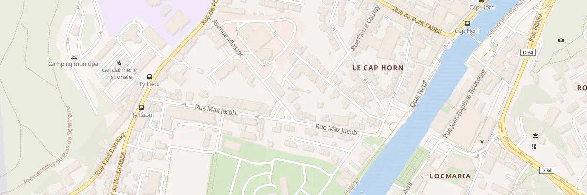 Plan du 5 Av Miossec à Quimper