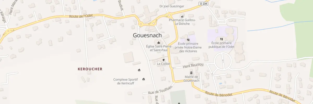 Plan du 6 Rte de Bénodet à Gouesnach