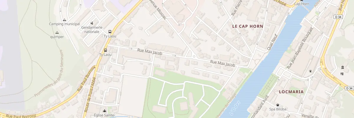 Plan du 24B Rue Max Jacob à Quimper