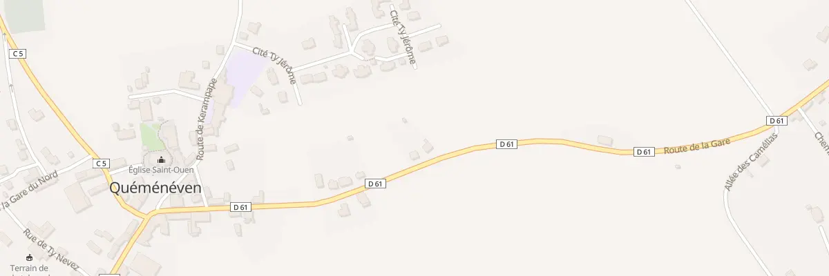 Plan du 15 Rte de la Gare à Quéménéven