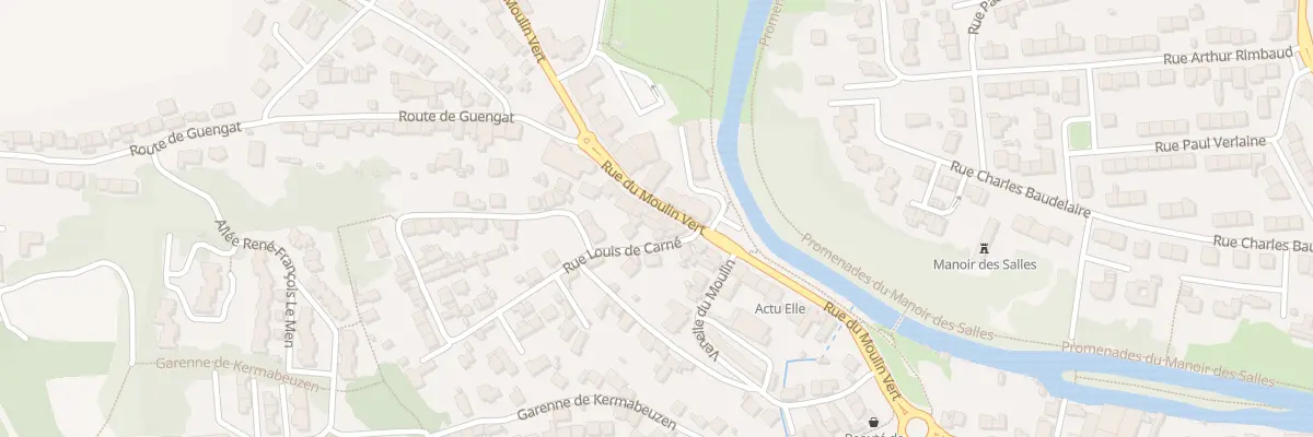 Plan du 30B Rue du Moulin Vert à Quimper