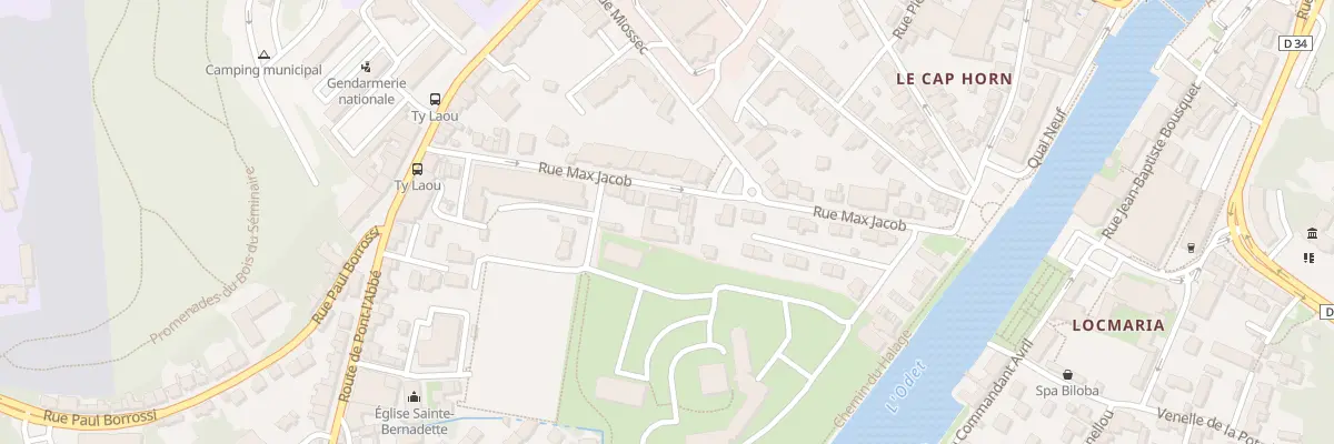 Plan du 28 Rue Max Jacob à Quimper