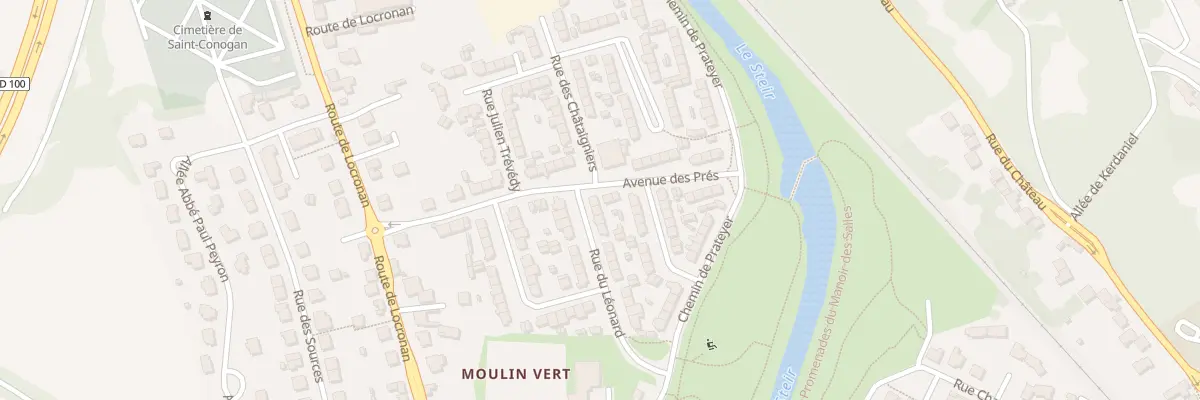 Plan du 7B Av des Pres à Quimper