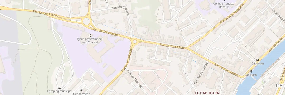 Plan du 92 Rue de Pont-L’Abbé à Quimper