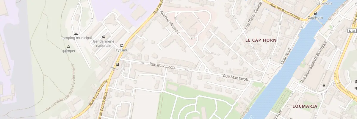 Plan du 35 Rue Max Jacob à Quimper