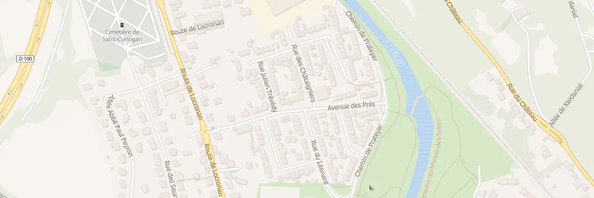Plan du 14 Av des Pres à Quimper