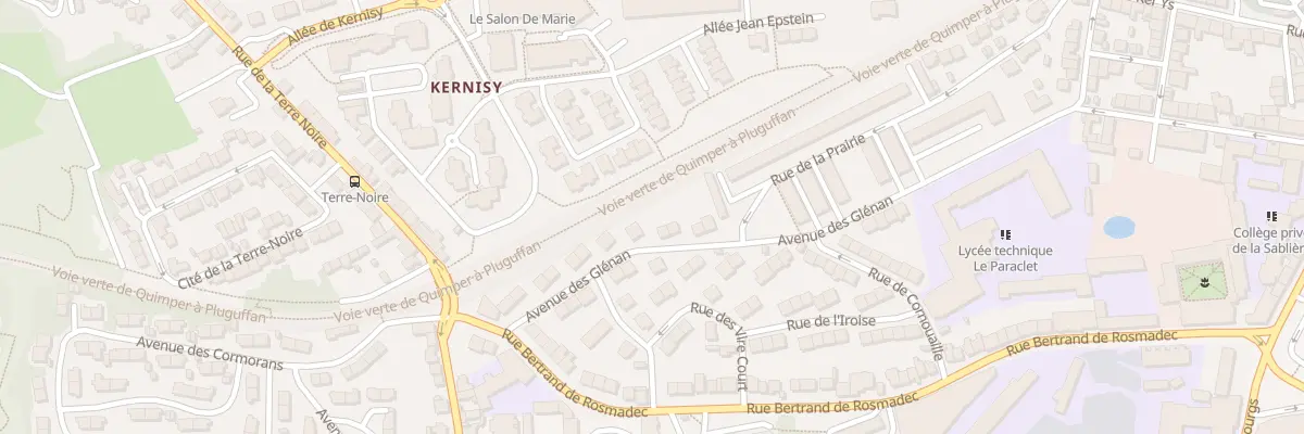 Plan du 18 Av des Glenan à Quimper
