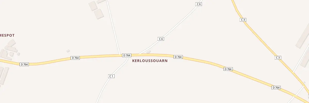 Plan du 1 Kerloussouarn à Ploudiry