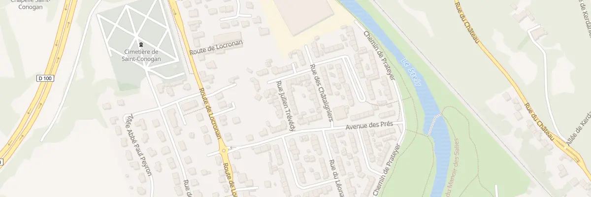 Plan du 9 Rue Julien Trevidy à Quimper