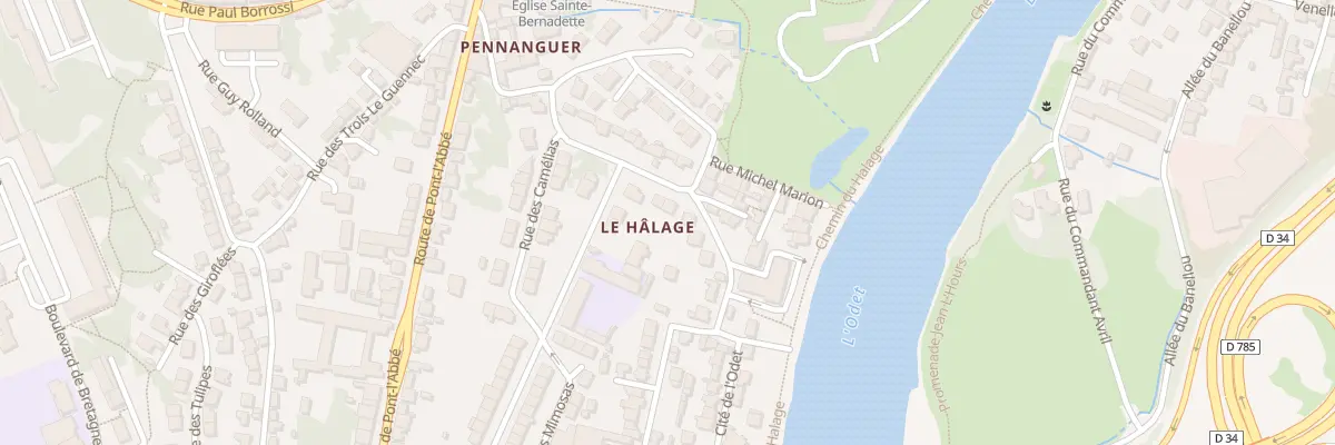Plan du 11 Rue de Penanguer à Quimper