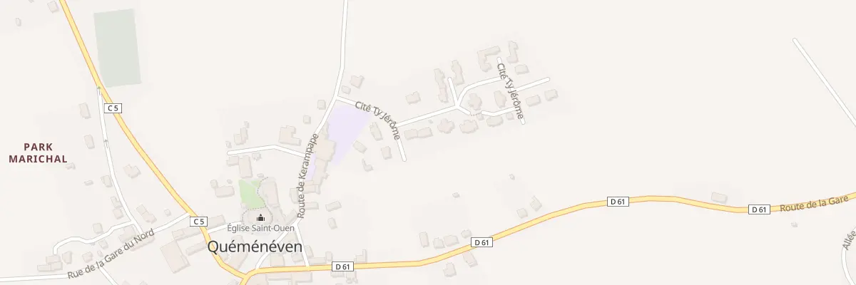 Plan du 5 Cité Ty Jerome à Quéménéven