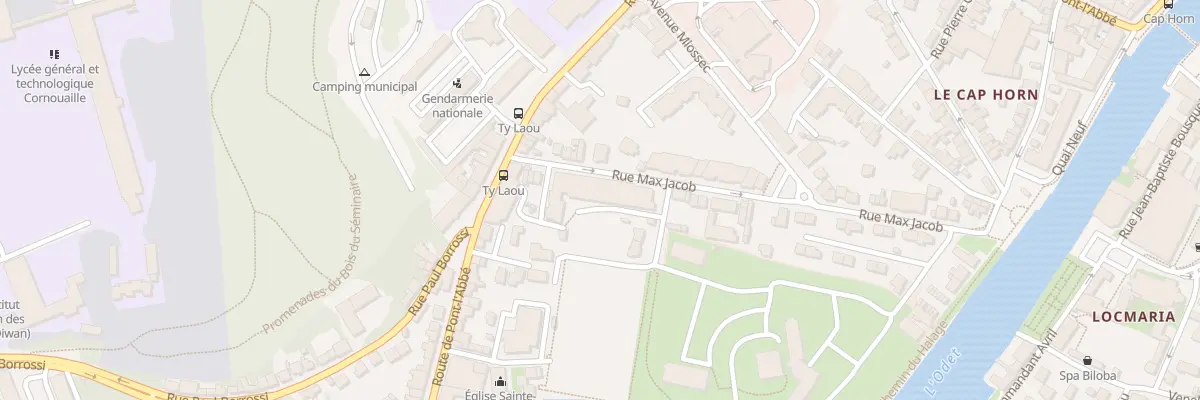 Plan du 40 Rue Max Jacob à Quimper
