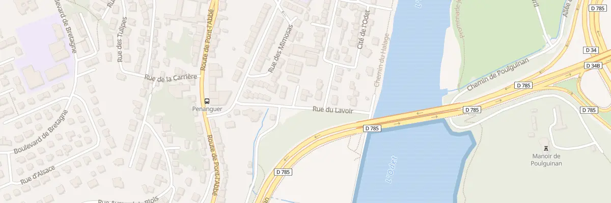 Plan du 24 Rue du Lavoir à Quimper