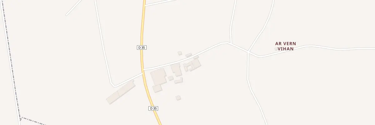 Plan du 268 Rte du Vern à Plouzévédé