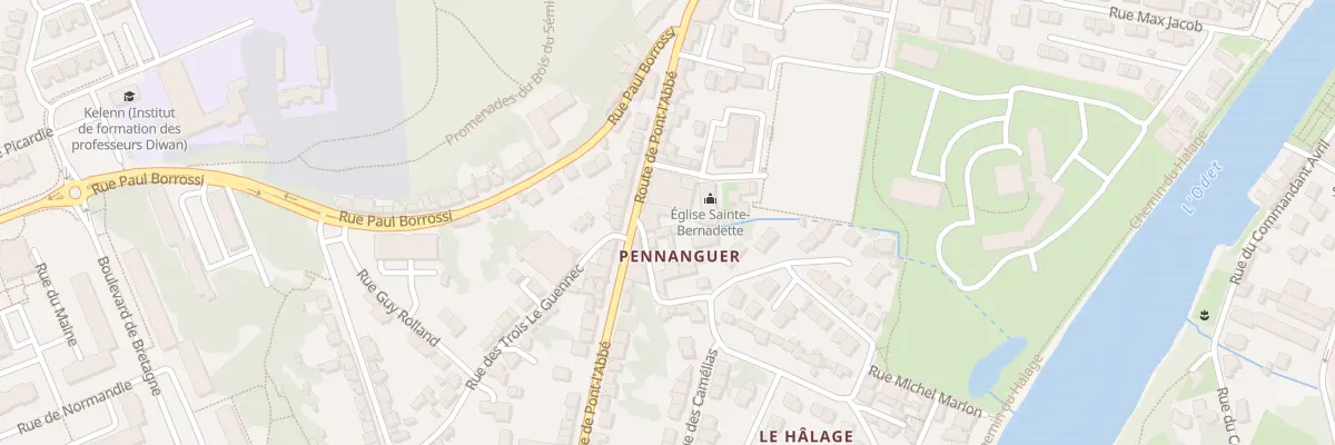 Plan du 42 Rte de Pont l’Abbe à Quimper