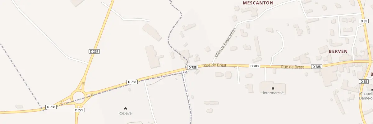 Plan du 34 Rue de Brest à Plouzévédé