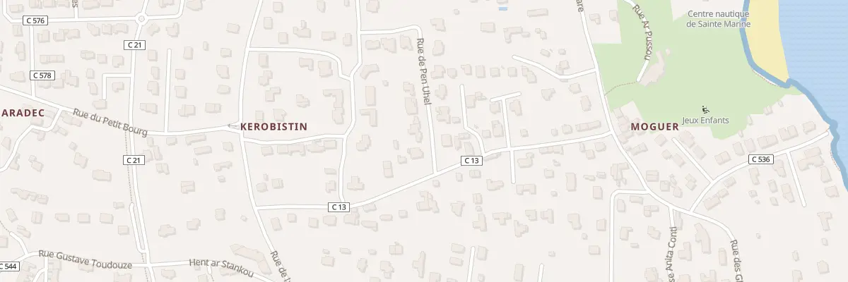 Plan du 14 Rue Penn Uhel à Combrit