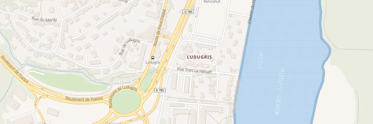 Plan du 12 Rue Yves le Henaff à Quimper