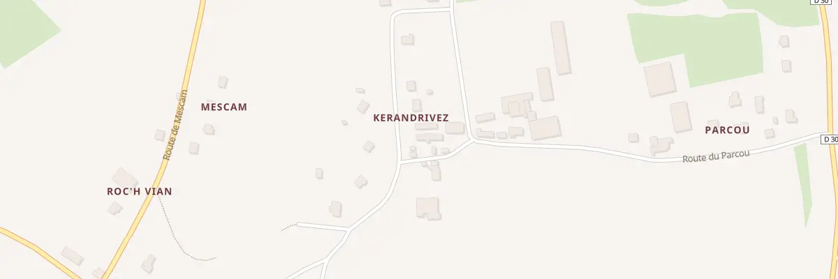 Plan du 387 Rte de Kerandivez à Bodilis