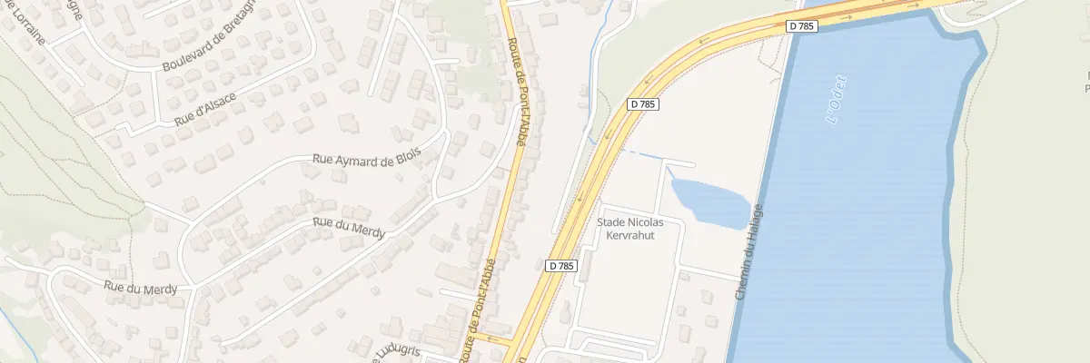 Plan du 162 Rte de Pont l’Abbe à Quimper
