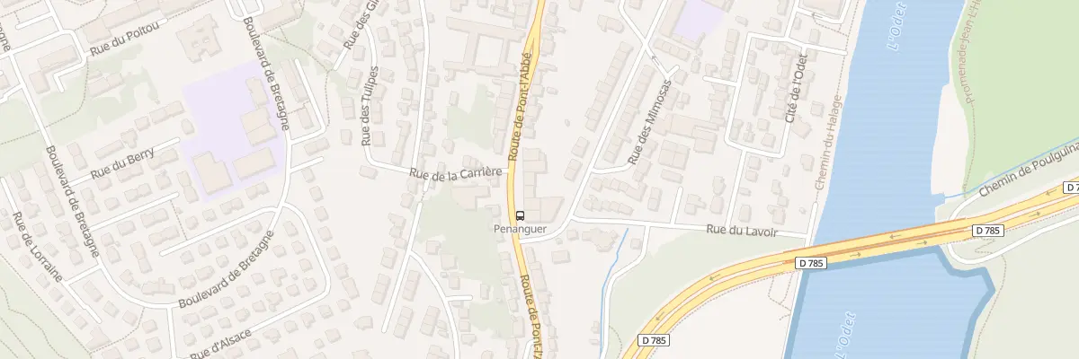 Plan du 122 Rte de Pont l’Abbe à Quimper