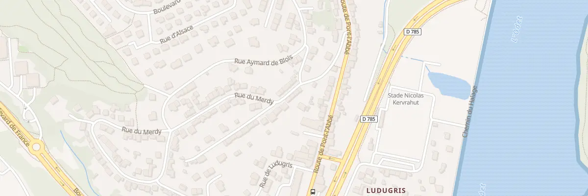 Plan du 6 Rue du Merdy à Quimper