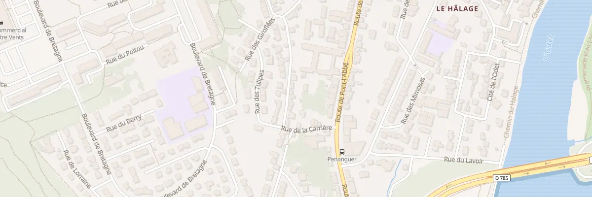 Plan du 32 Rue du Coteau de Penanguer à Quimper