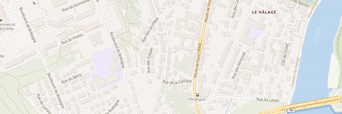 Plan du 28 Rue du Coteau de Penanguer à Quimper