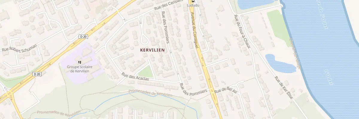 Plan du 30 Rue des Pommiers à Quimper