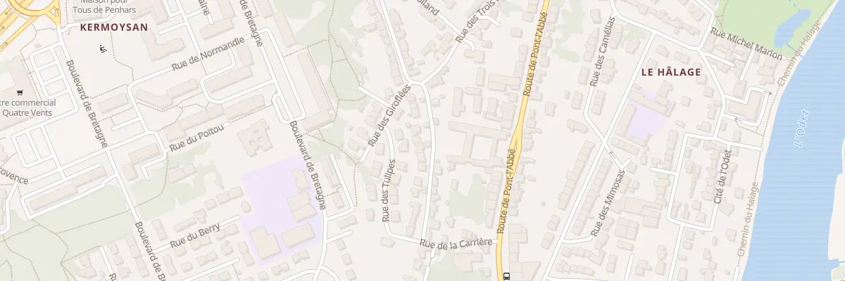 Plan du 35 Rue du Coteau de Penanguer à Quimper