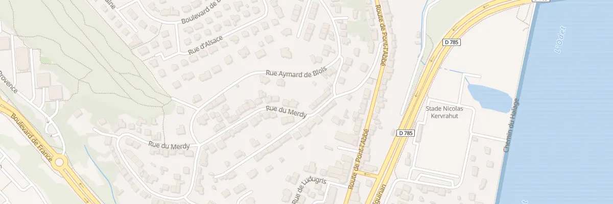 Plan du 21 Rue du Merdy à Quimper
