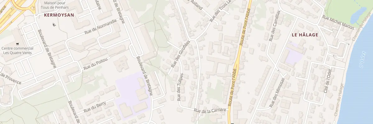 Plan du 4 Rue des tulipes à Quimper