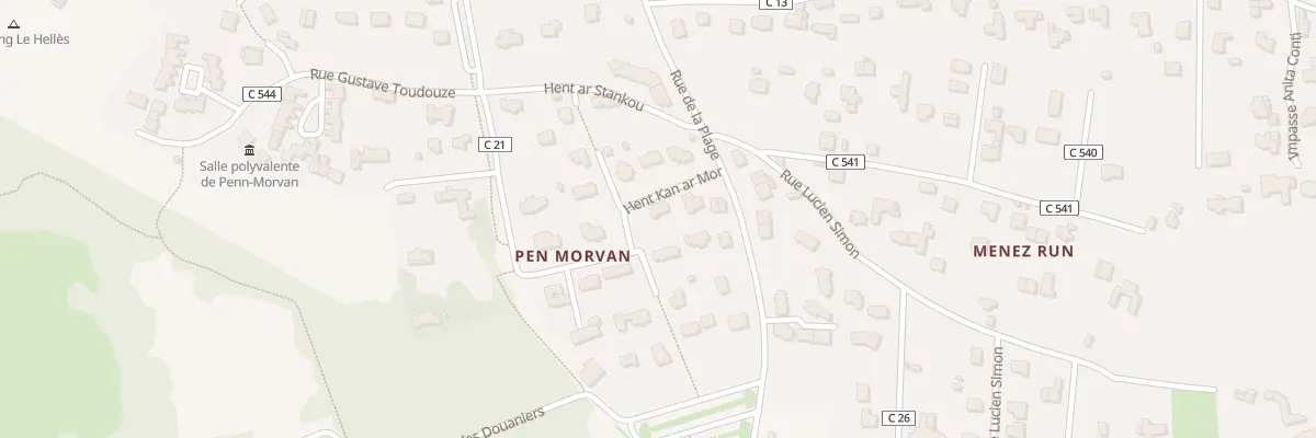 Plan du 12 Hent Kan Ar Mor à Combrit